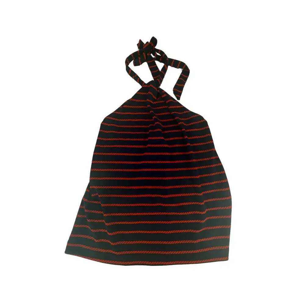 Ann Taylor Navy Blue Red Rope Striped Sleeveless Top Women's Size XS